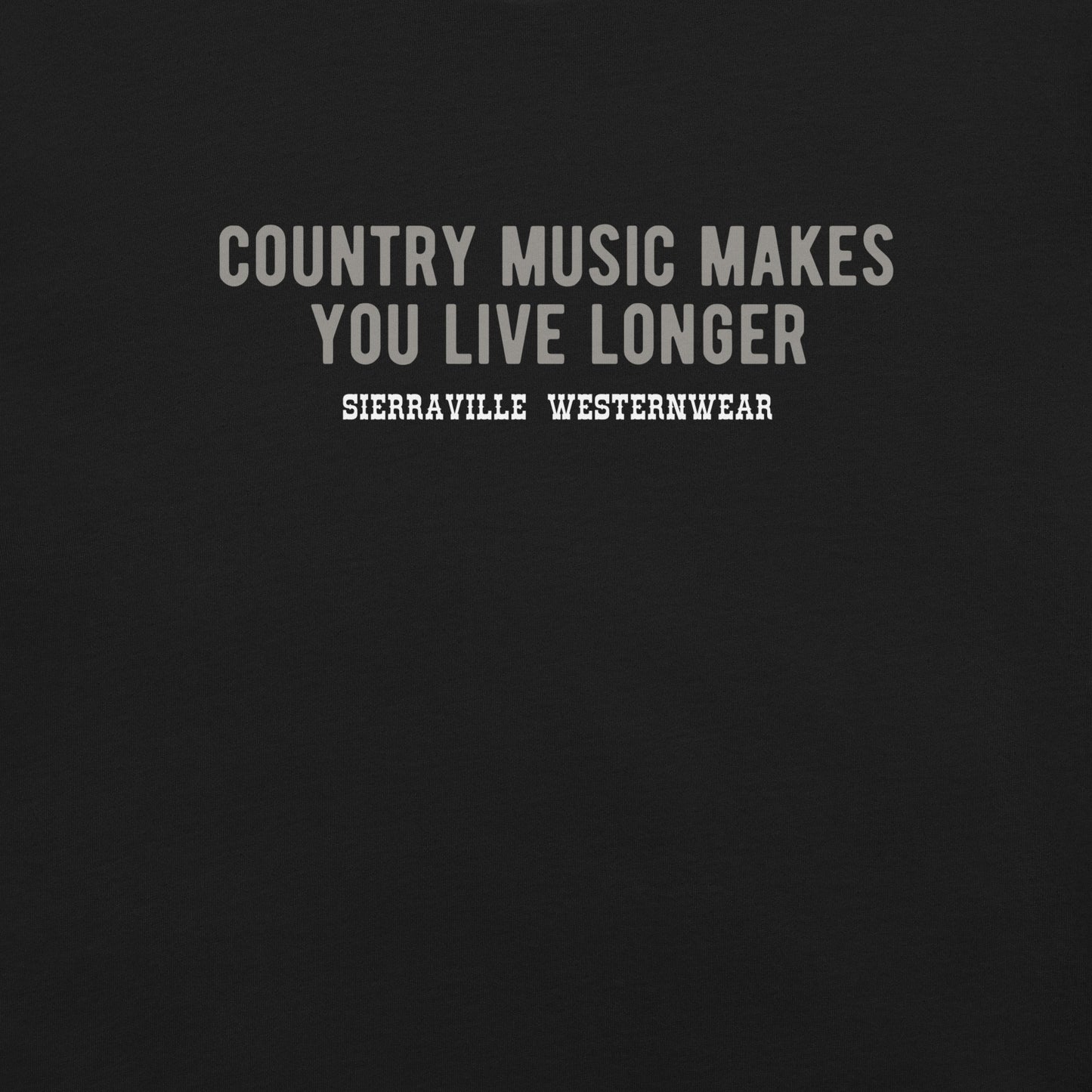 Country Music Makes You Live Longer T-Shirt - Unisex Black