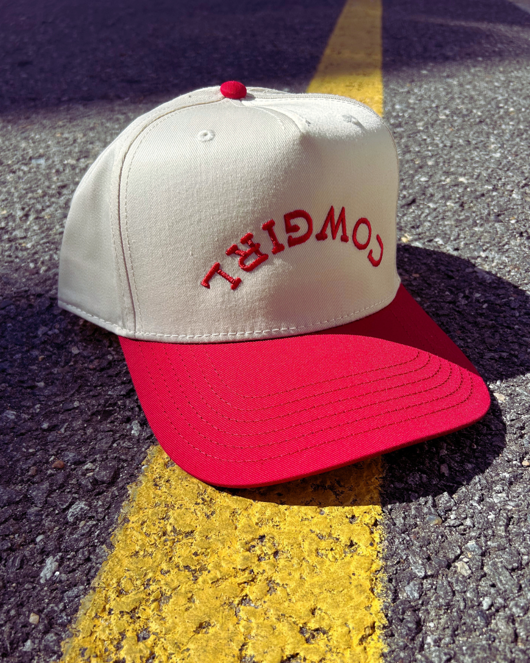 Reverse Cowgirl Trucker Hat (Red)