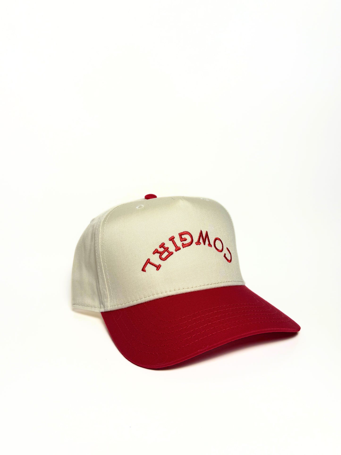 Reverse Cowgirl Trucker Hat (Red)
