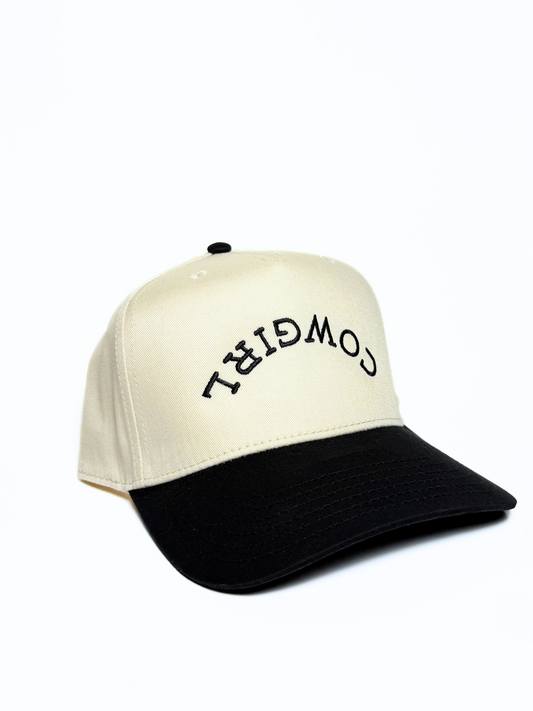 Reverse Cowgirl Trucker Hat (Black)