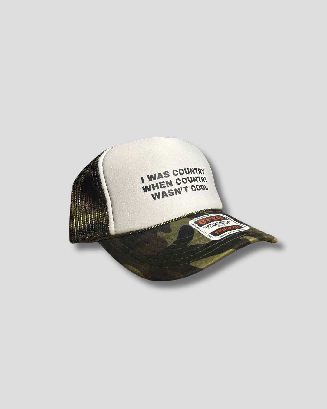 I Was Country When Country Wasn't Cool Trucker Hat