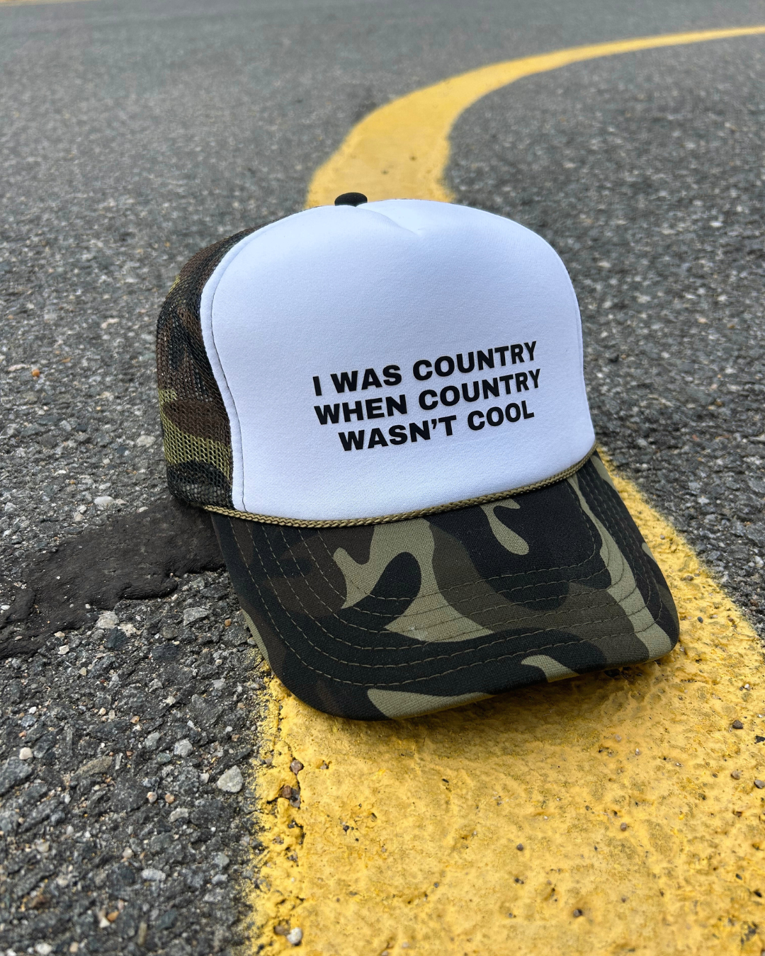 I Was Country When Country Wasn't Cool Trucker Hat