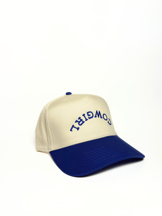 Reverse Cowgirl Trucker Hat (Blue)